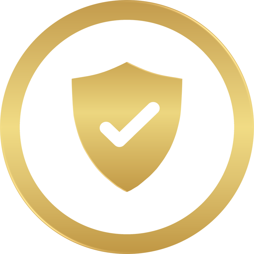 Protection Gold Icon, Golden Protection Icon